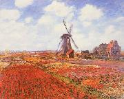 Claude Monet Tulip Fields with Windmill china oil painting artist